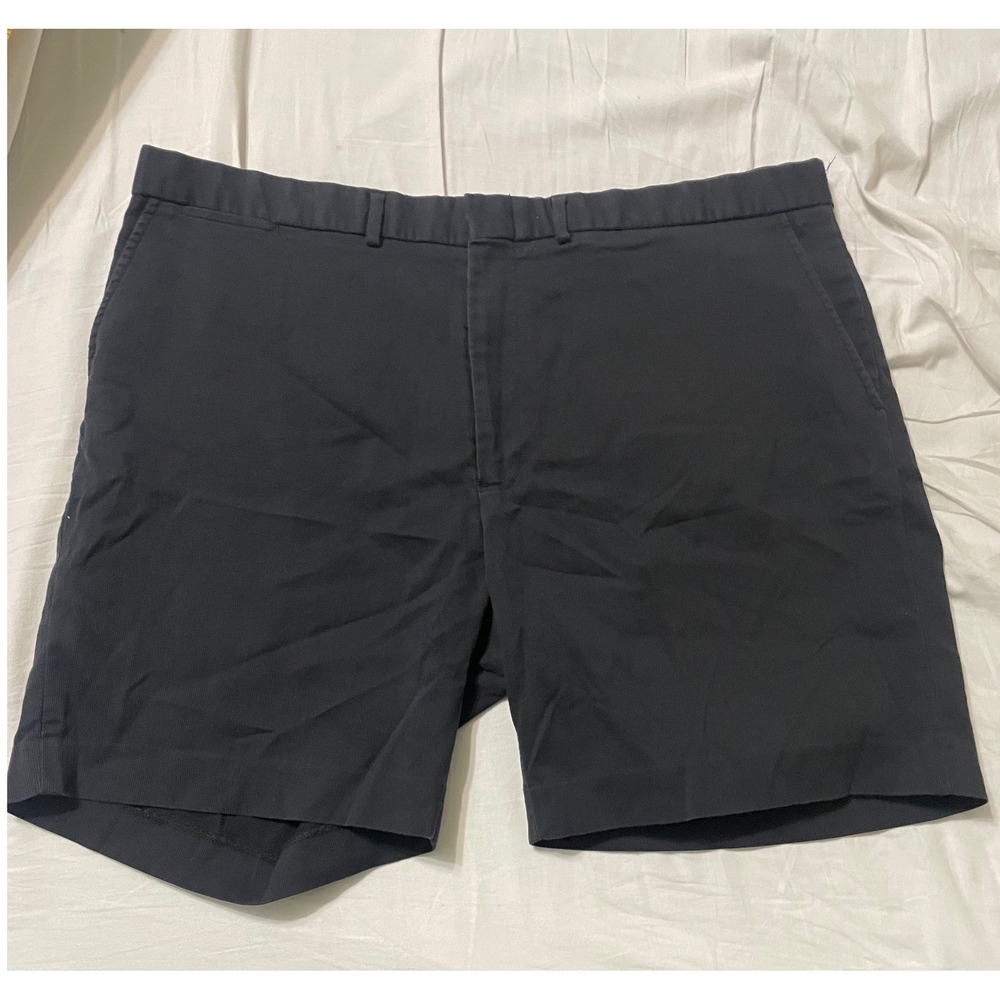 Polo Golf Ralph Lauren Shorts Mens 42 Blk Cotton Nylon Twill Flat Front Classic